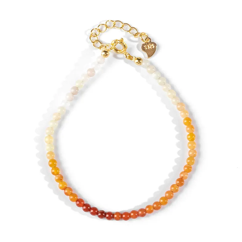 Ethereal Elegance: Natural Myanmar Yellow Jade Bracelet with Retro High-End Design