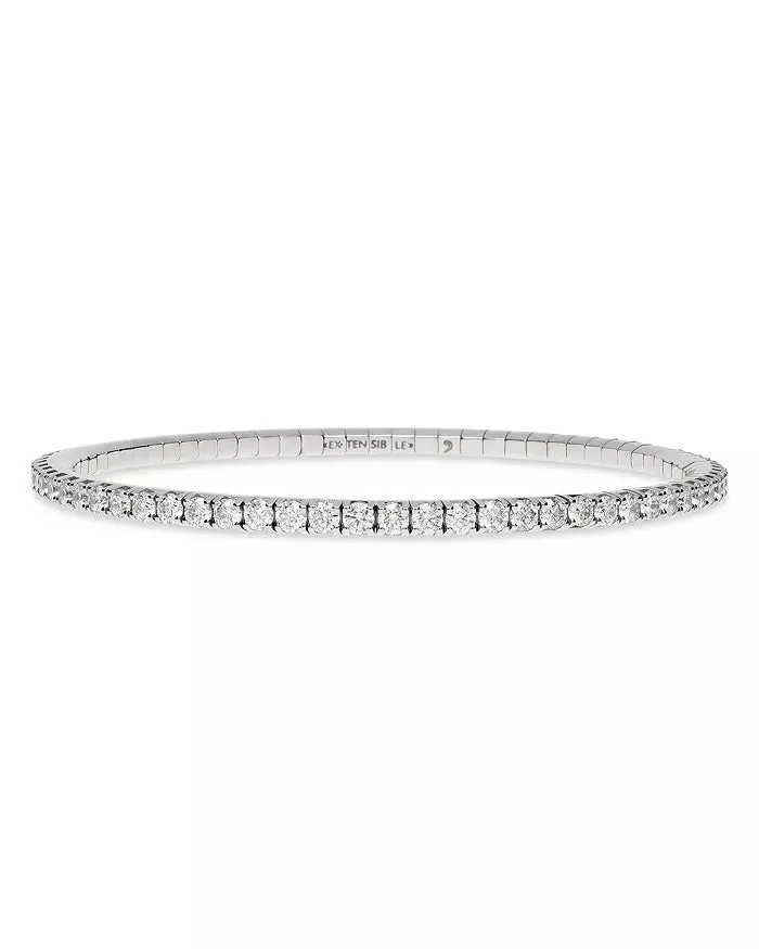 Ex-Tensible™ White Gold Diamond Stretch Tennis Bracelet