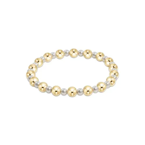 Extends - Pearl Grateful Pattern 4mm Bead Bracelet - 6mm