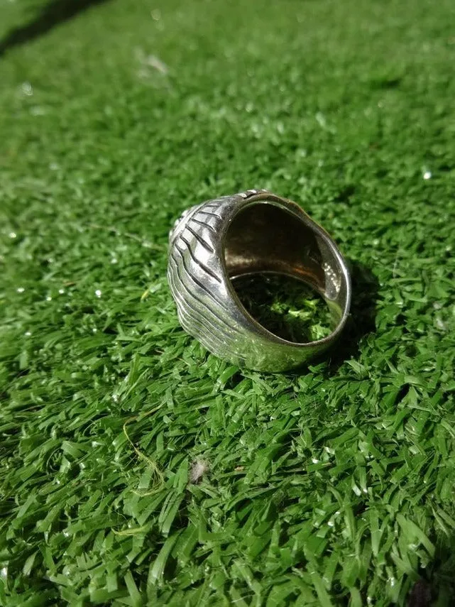 Floral Sterling ring, size 8.5