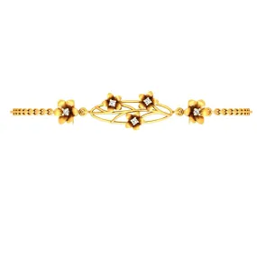 Flower Motif Diamond Bracelet