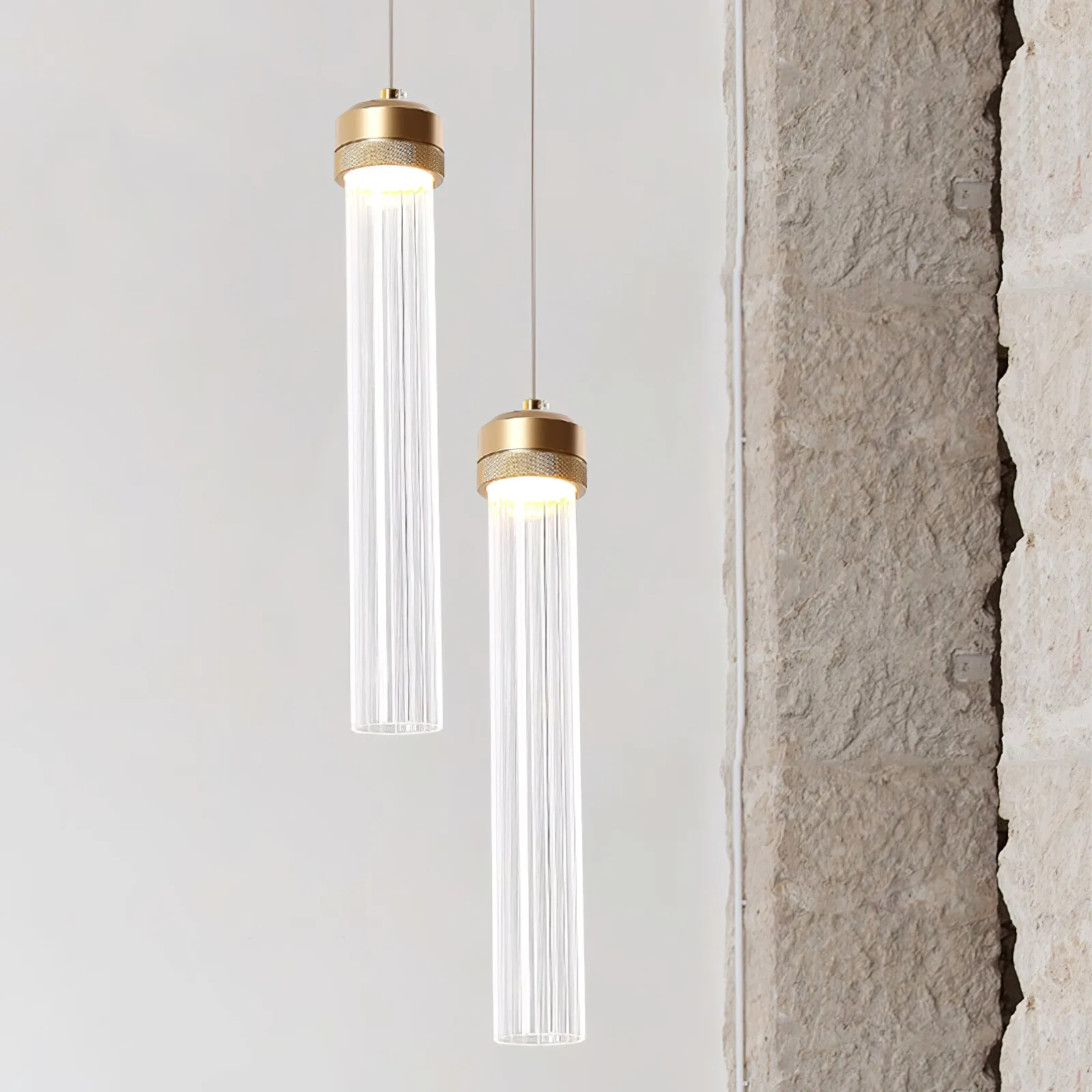 Fluted Tube Pendant Light