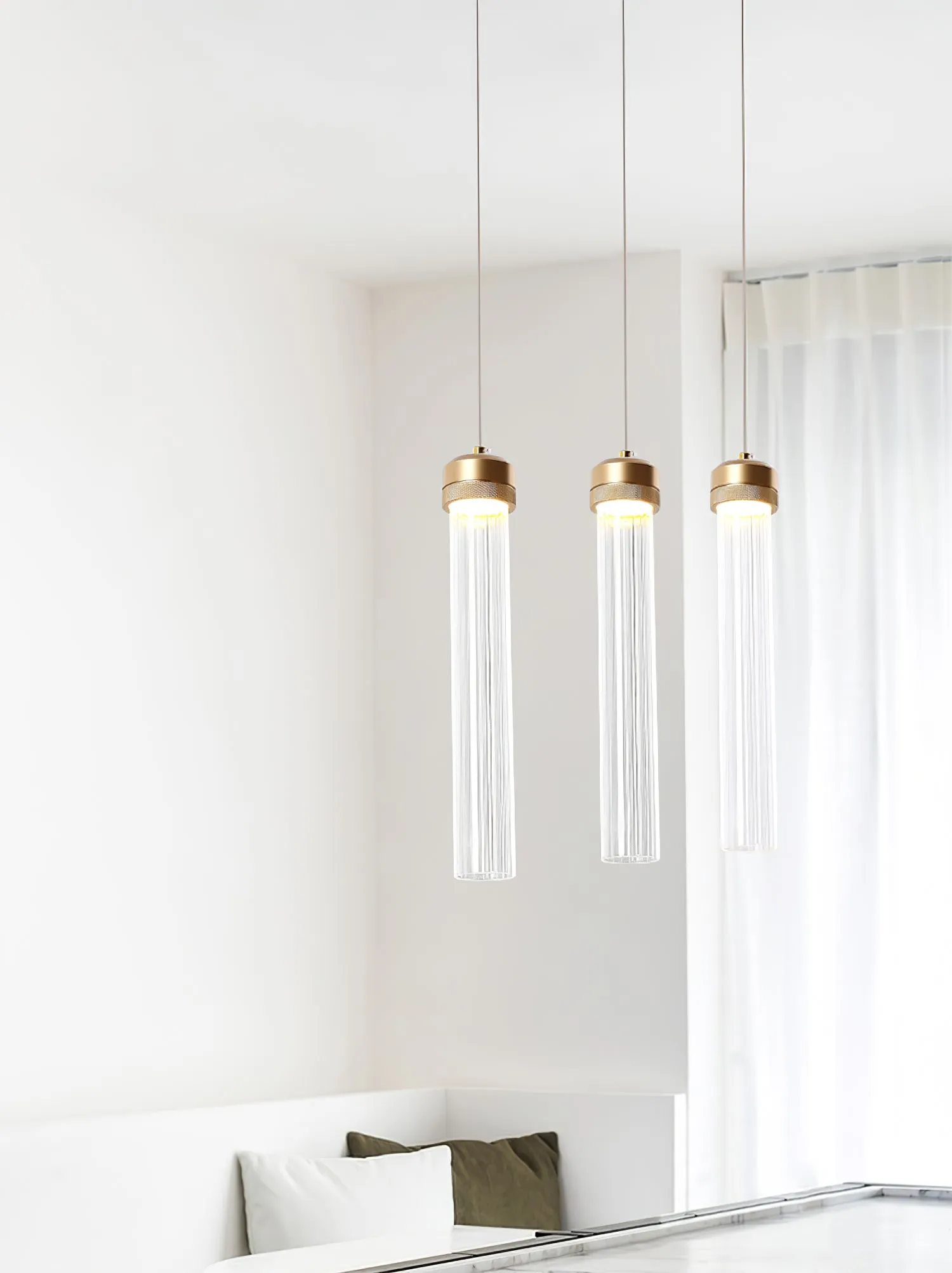 Fluted Tube Pendant Light