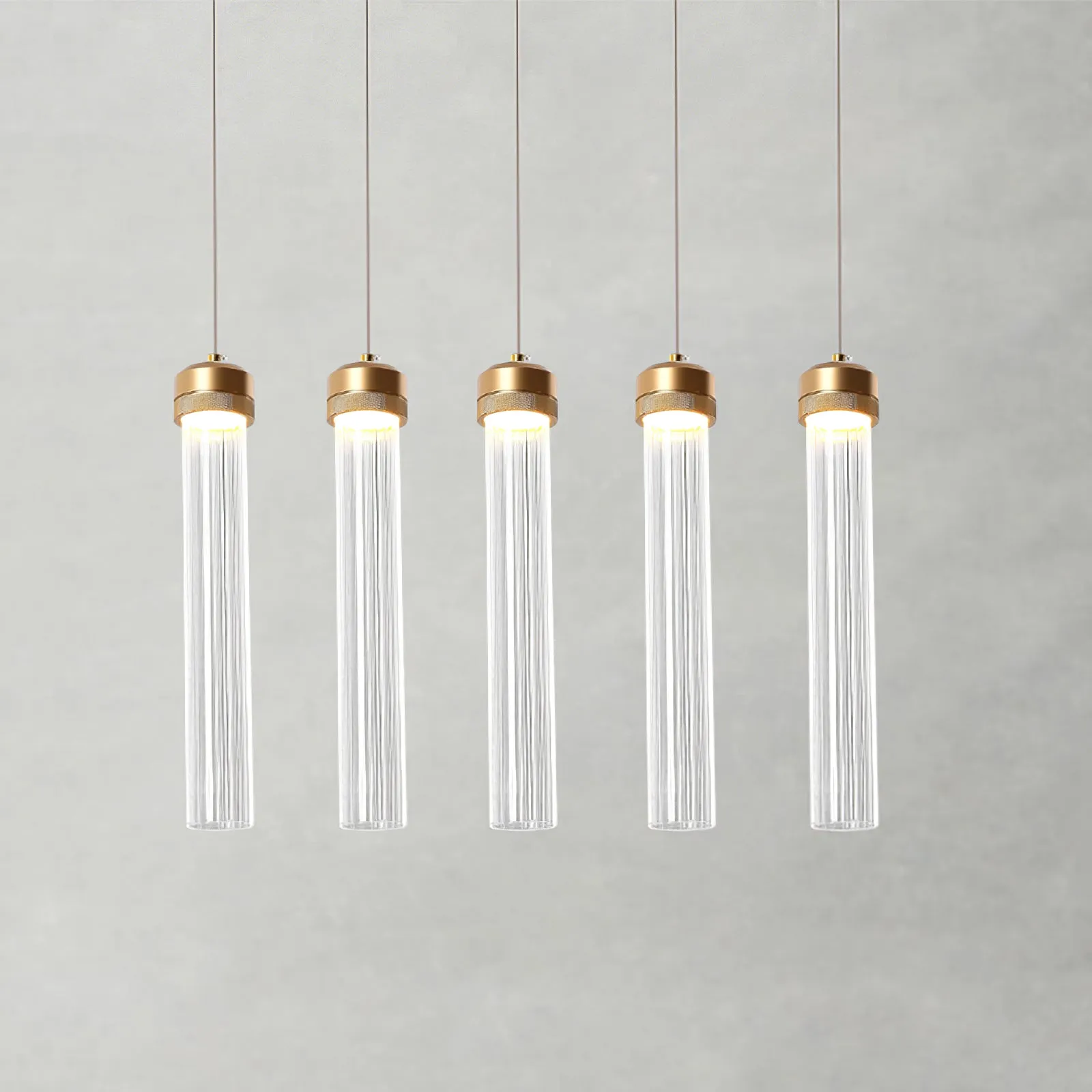 Fluted Tube Pendant Light