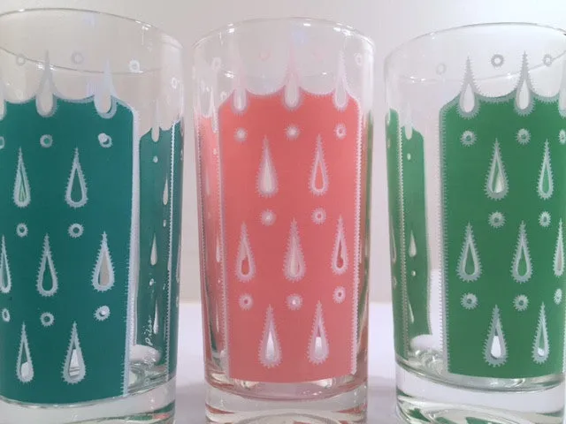 Fred Press - Signed Mid-Century Raindrop Set (6 Glasses)