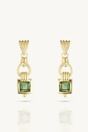 Freya Apatite Gold Earrings