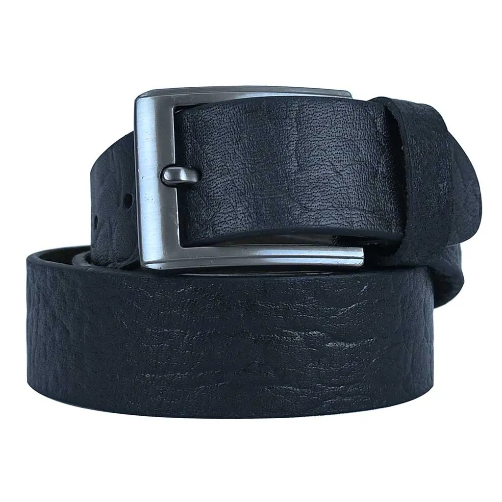 Full Grain Jeans Leather Belt Swank Black - BTM137BLK