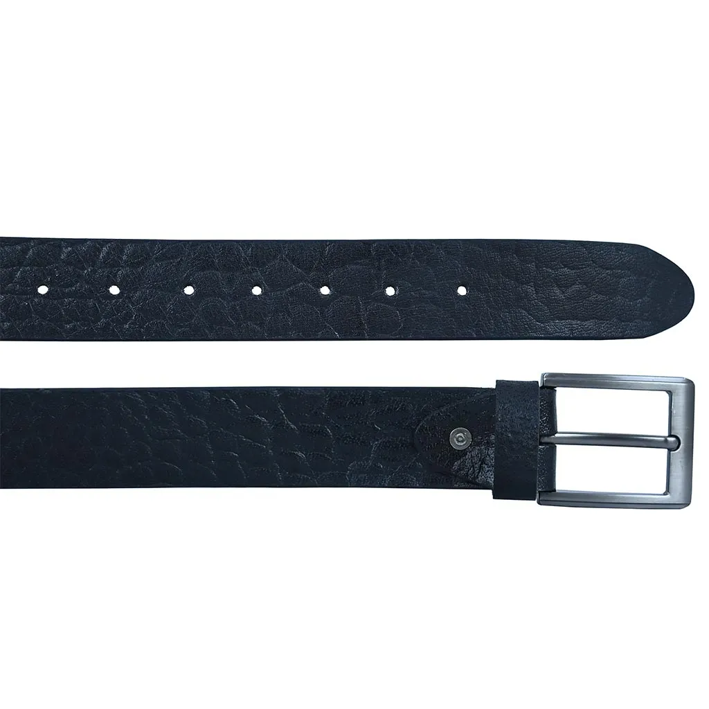 Full Grain Jeans Leather Belt Swank Black - BTM137BLK