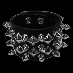 Funk Plus - 3 Row 1/2" Spike & 2 Row Diamond Stud Bracelet