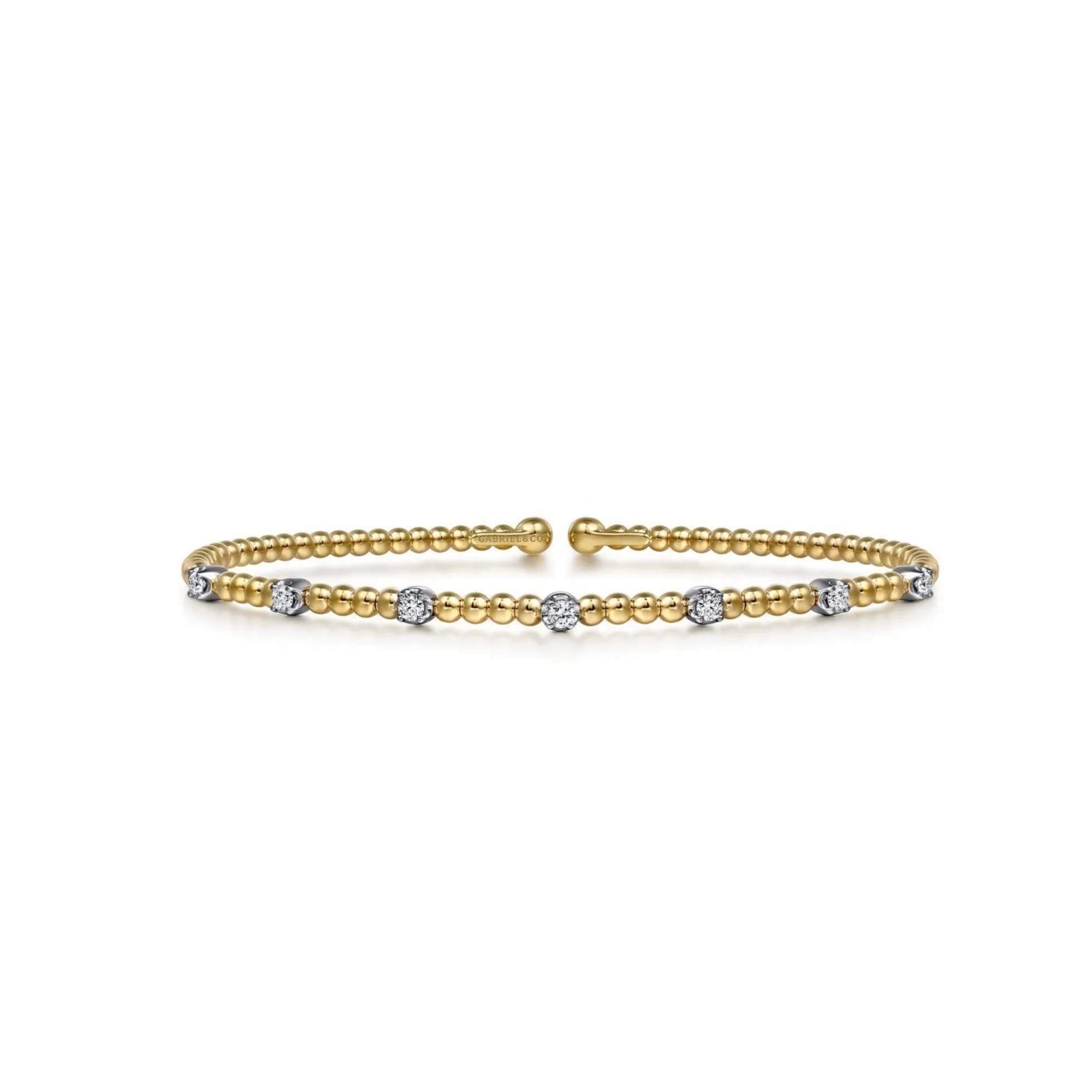 Gabriel & Co. Two-Tone 'Bujukan' Diamond Station Cuff Bracelet