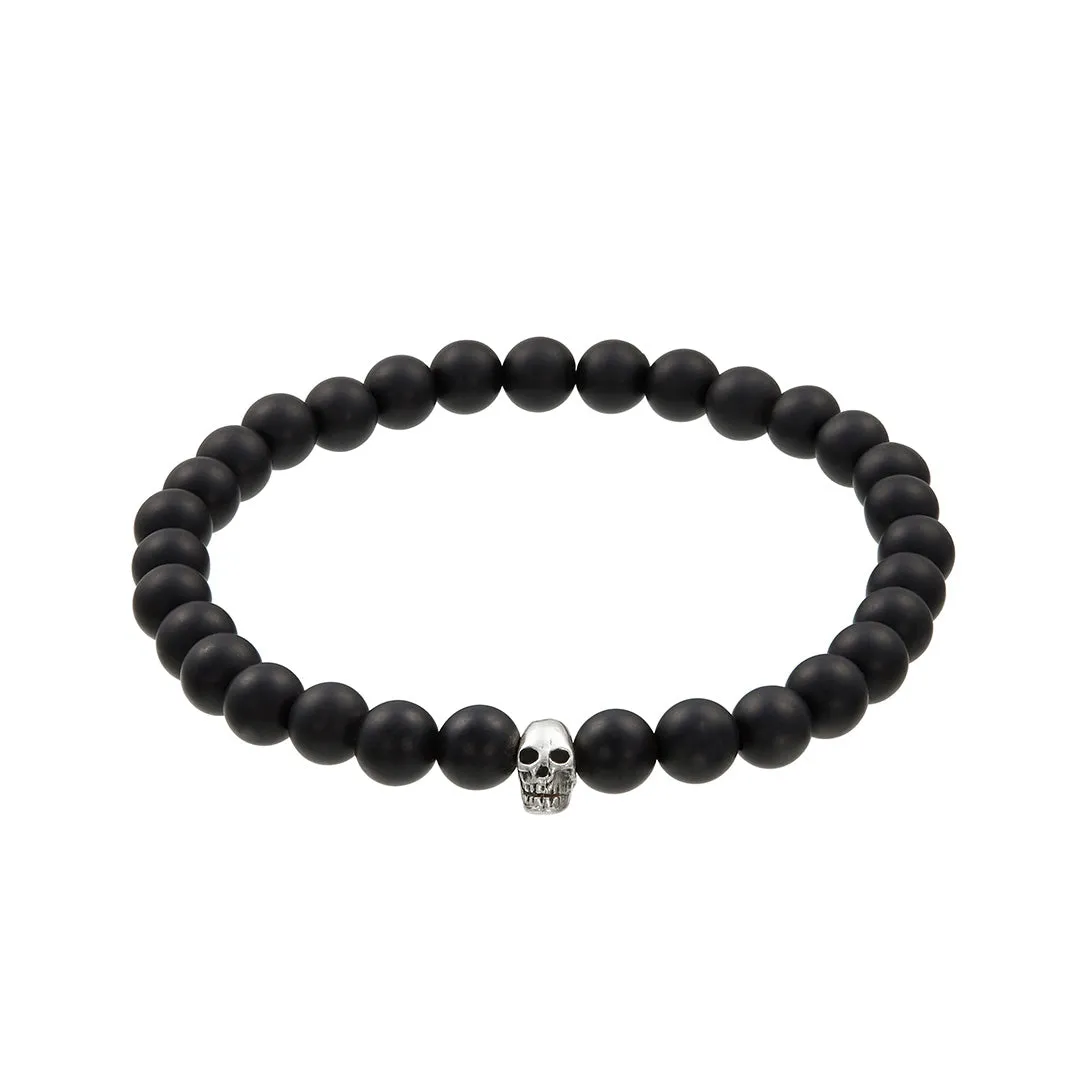 Gemstone & Skull Flex Bracelet