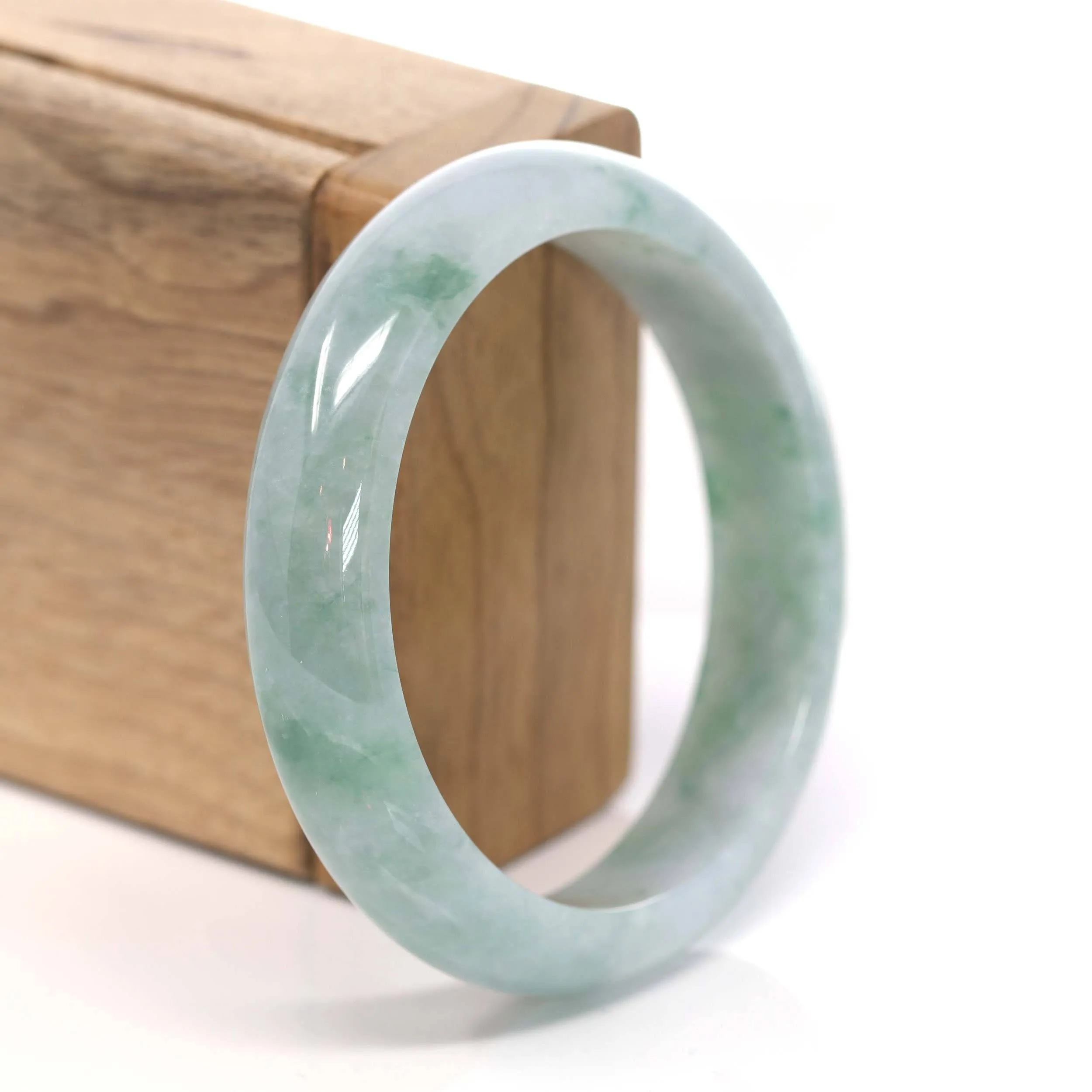 Genuine Burmese Jadeite Jade Bangle Bracelet (57.2 mm) #215