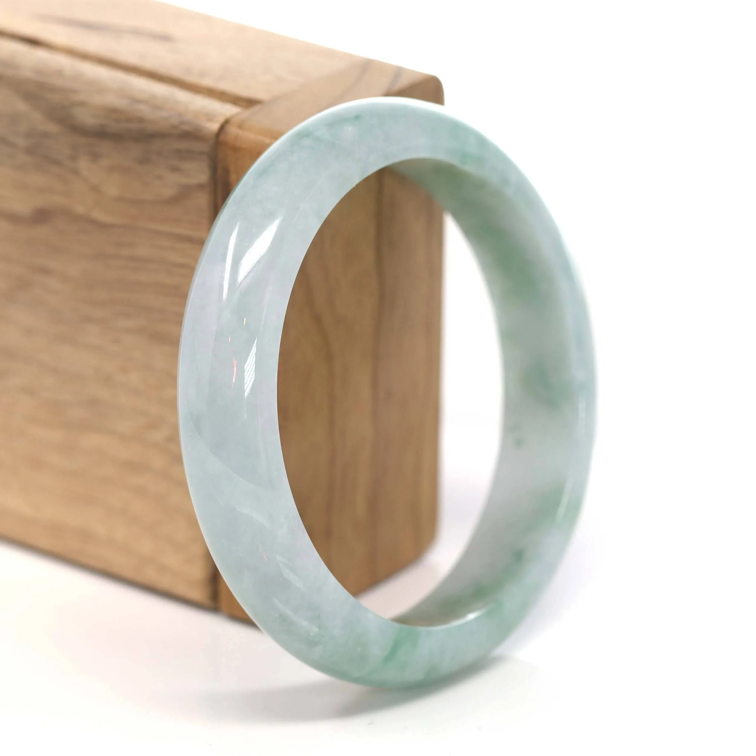 Genuine Burmese Jadeite Jade Bangle Bracelet (57.2 mm) #215