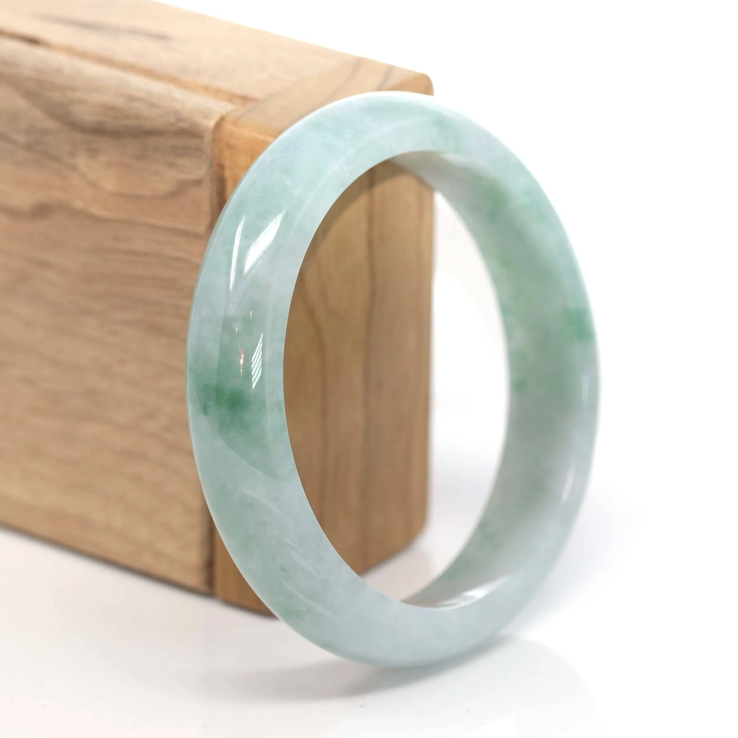 Genuine Burmese Jadeite Jade Bangle Bracelet (57.2 mm) #215