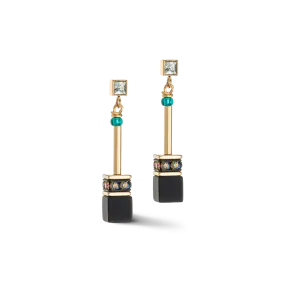 GeoCUBE® Iconic Nature Chain earrings black multicolour