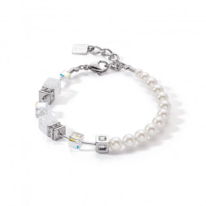 GeoCUBE® Precious Fusion Pearls White Bracelet 5086/30-1400