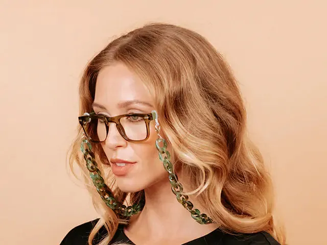 Glasses Chain Sea Green