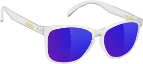 GLASSY DERIC CLEAR/BLU MIRROR SUNGLASSES