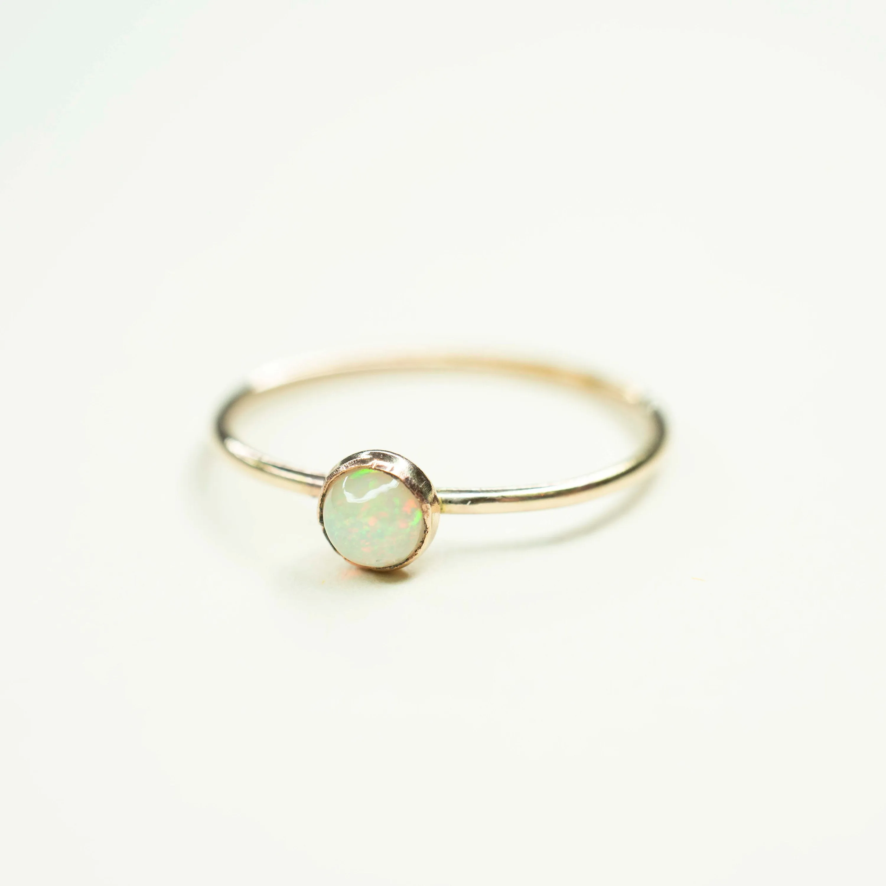 Gold Filled Little Natural Opal Ring