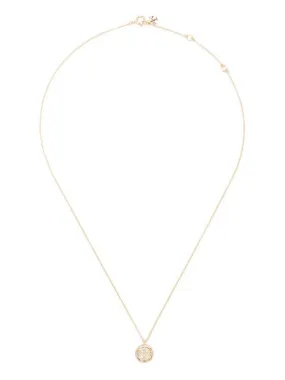 Gold Necklace with Moonstone Accents