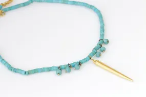 GOLD TURQUOISE NECKLACE