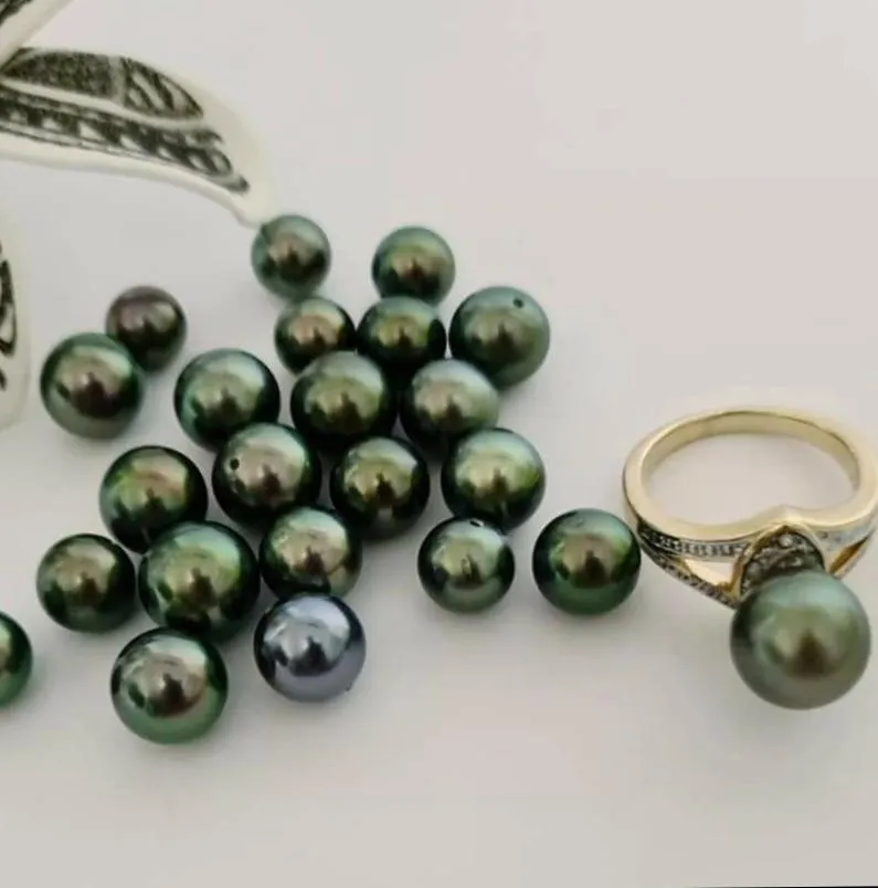 Gorgeous Kiara -Authentic Tahitian Smooth Round Pearl Ring