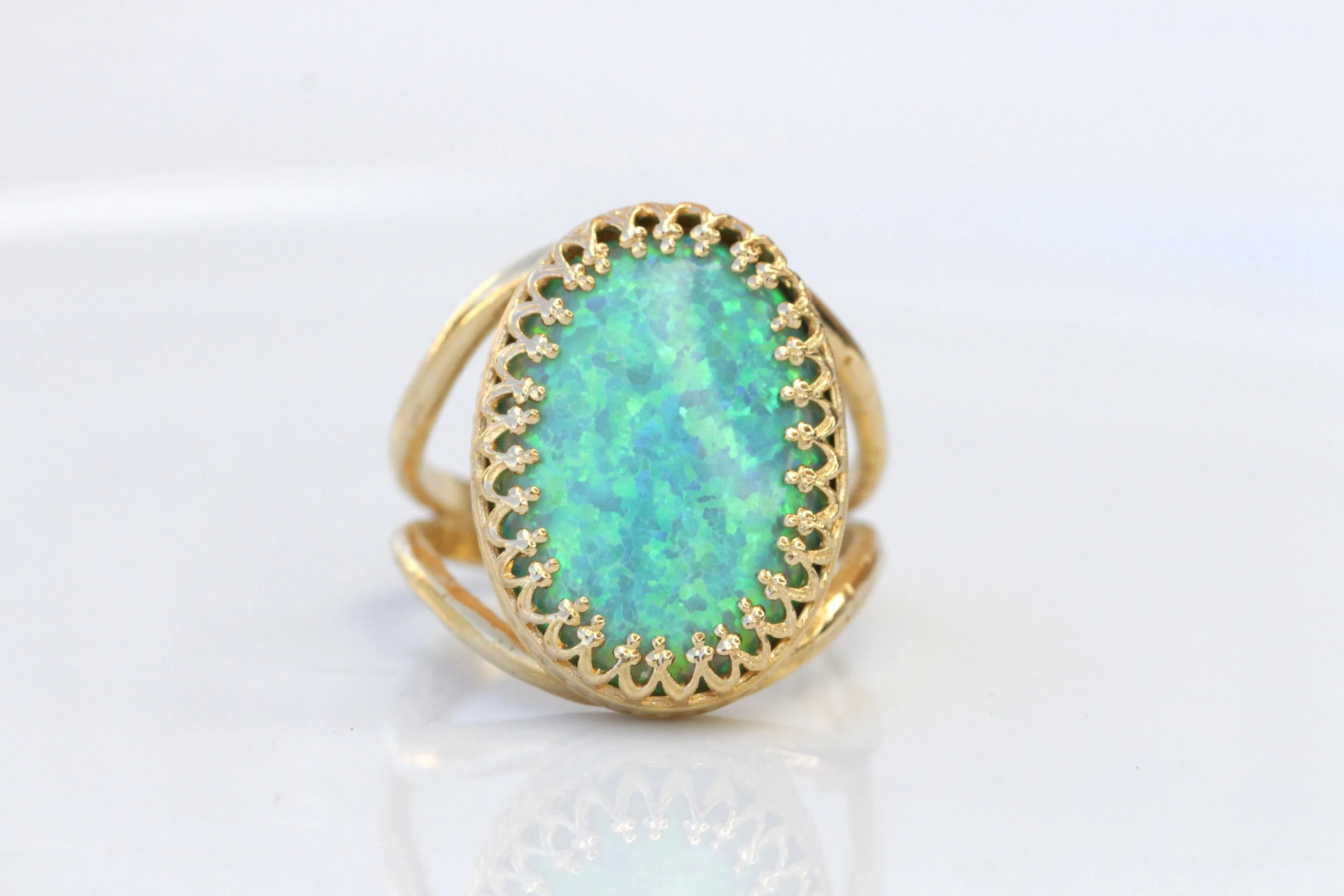 GREEN OPAL RING