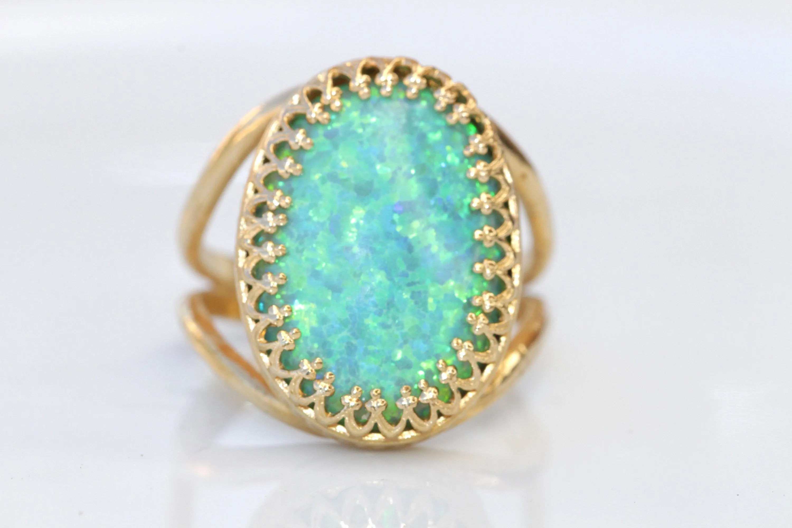 GREEN OPAL RING