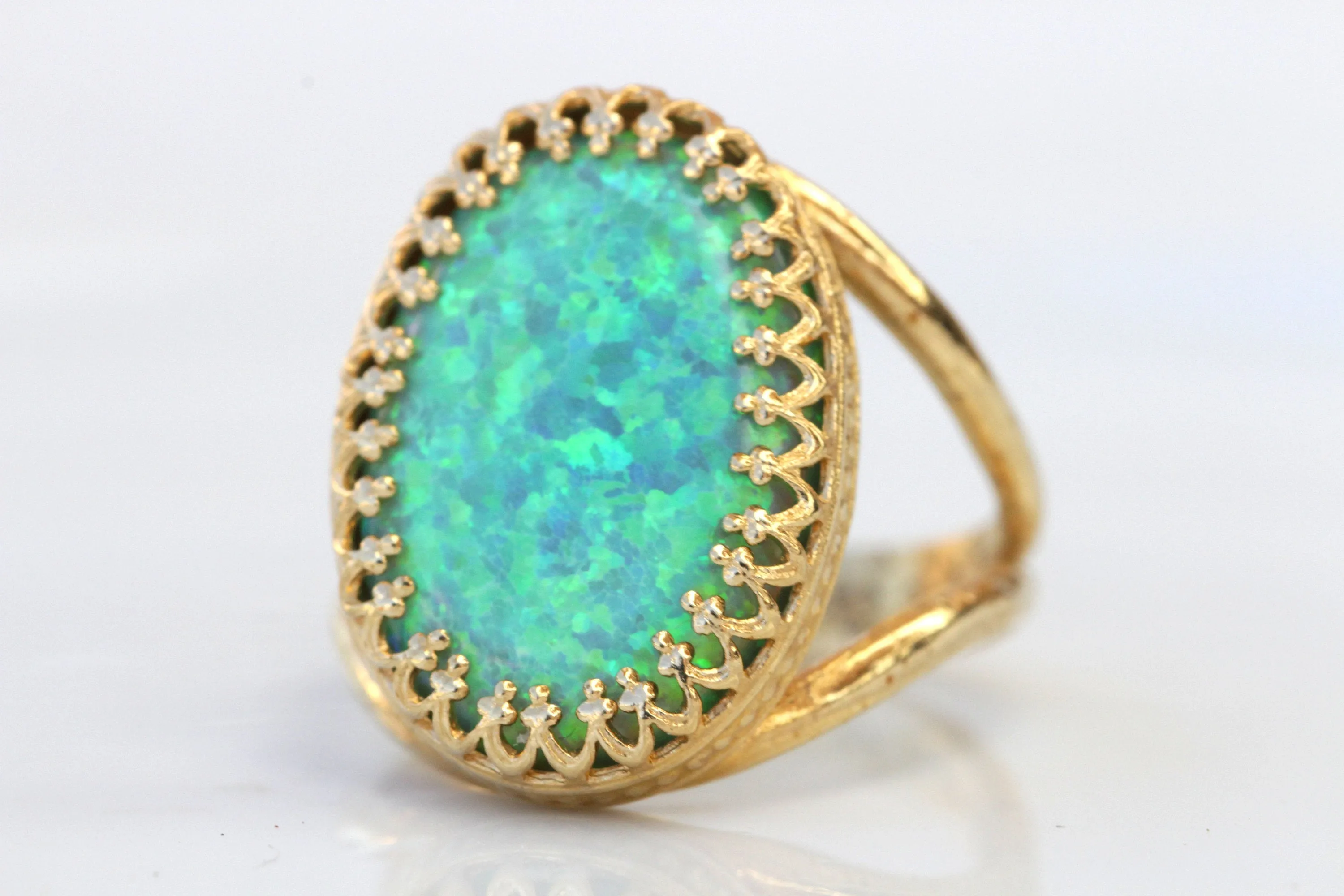 GREEN OPAL RING