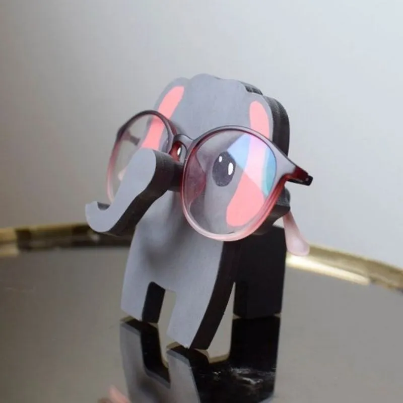 Handmade Glasses Stand Elephant