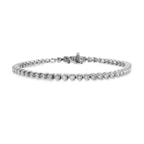 Hearts On Fire 3.0CTW Select Temptation Straightline Bracelet in 18K White Gold