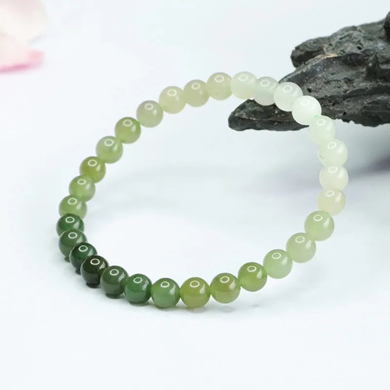 Hetian Jade Sterling Silver Bracelet - Fortune's Favor Collection