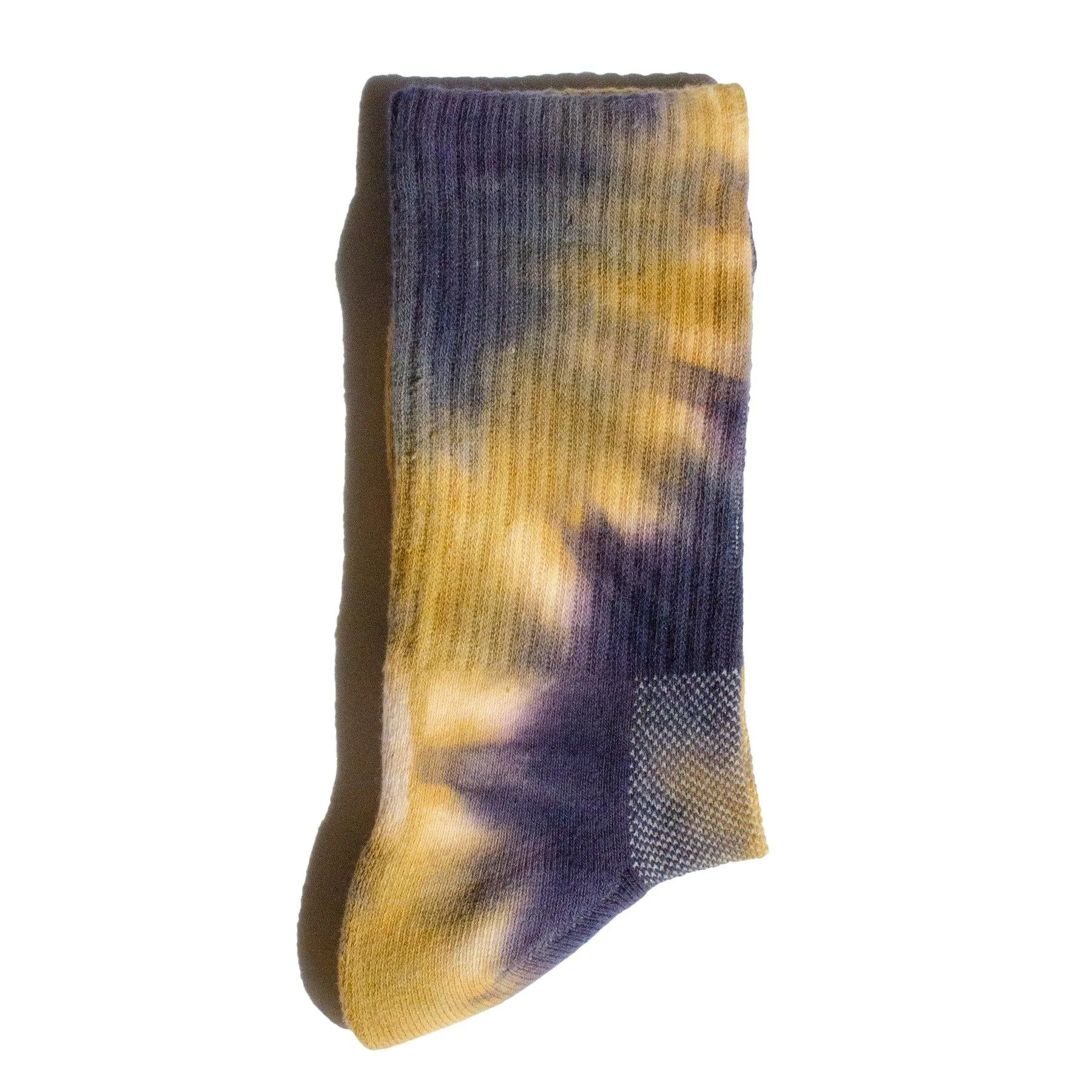 High Ankle Athletic Tie Dye Socks (Navy   Gold)