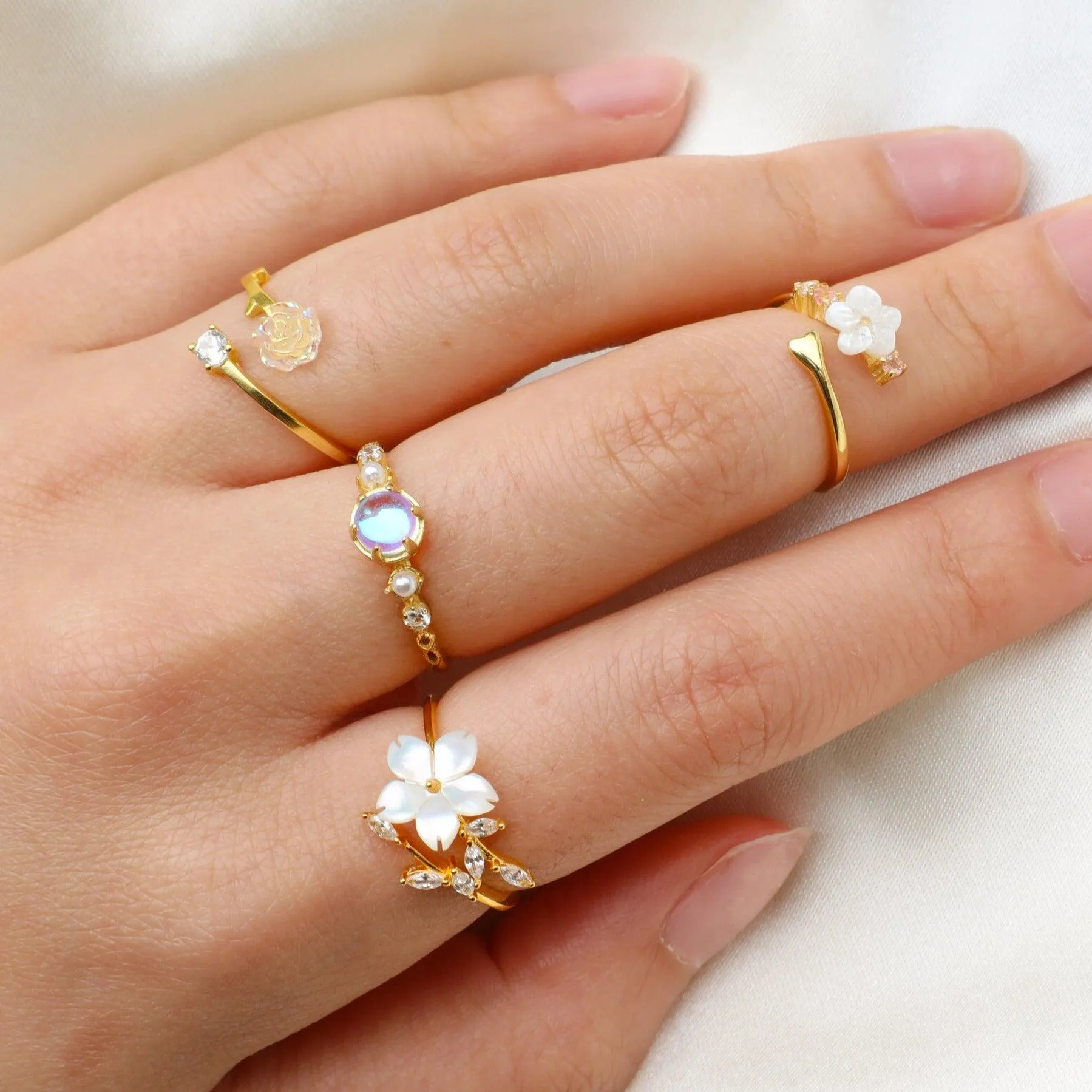 Holographic Flower Ring