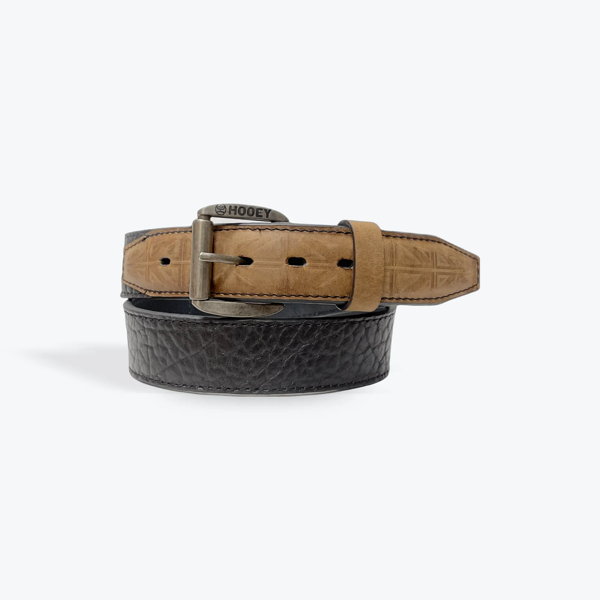 HOOEY Black Bullhide Leather Belt