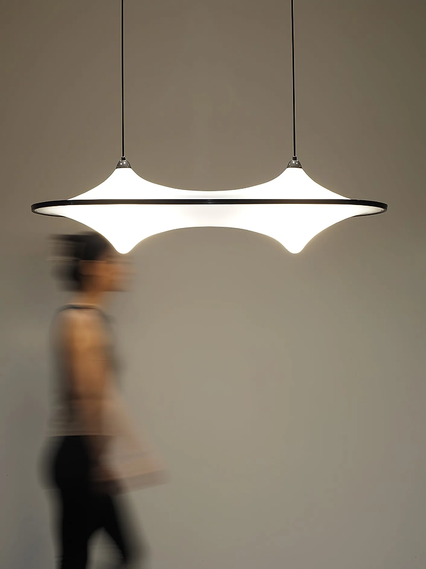 Horizontal Foggy Saucer Pendant Lamp