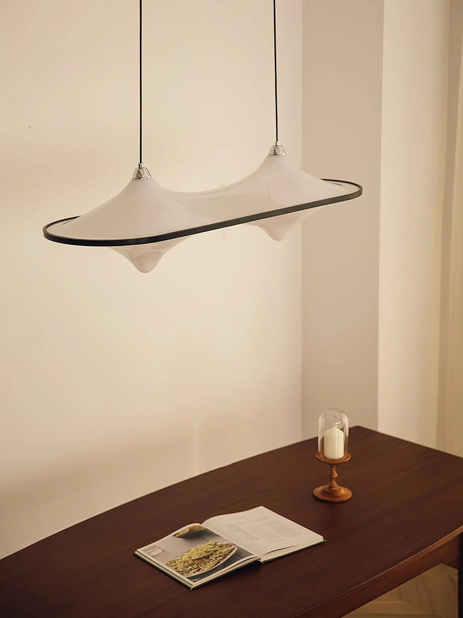 Horizontal Foggy Saucer Pendant Lamp