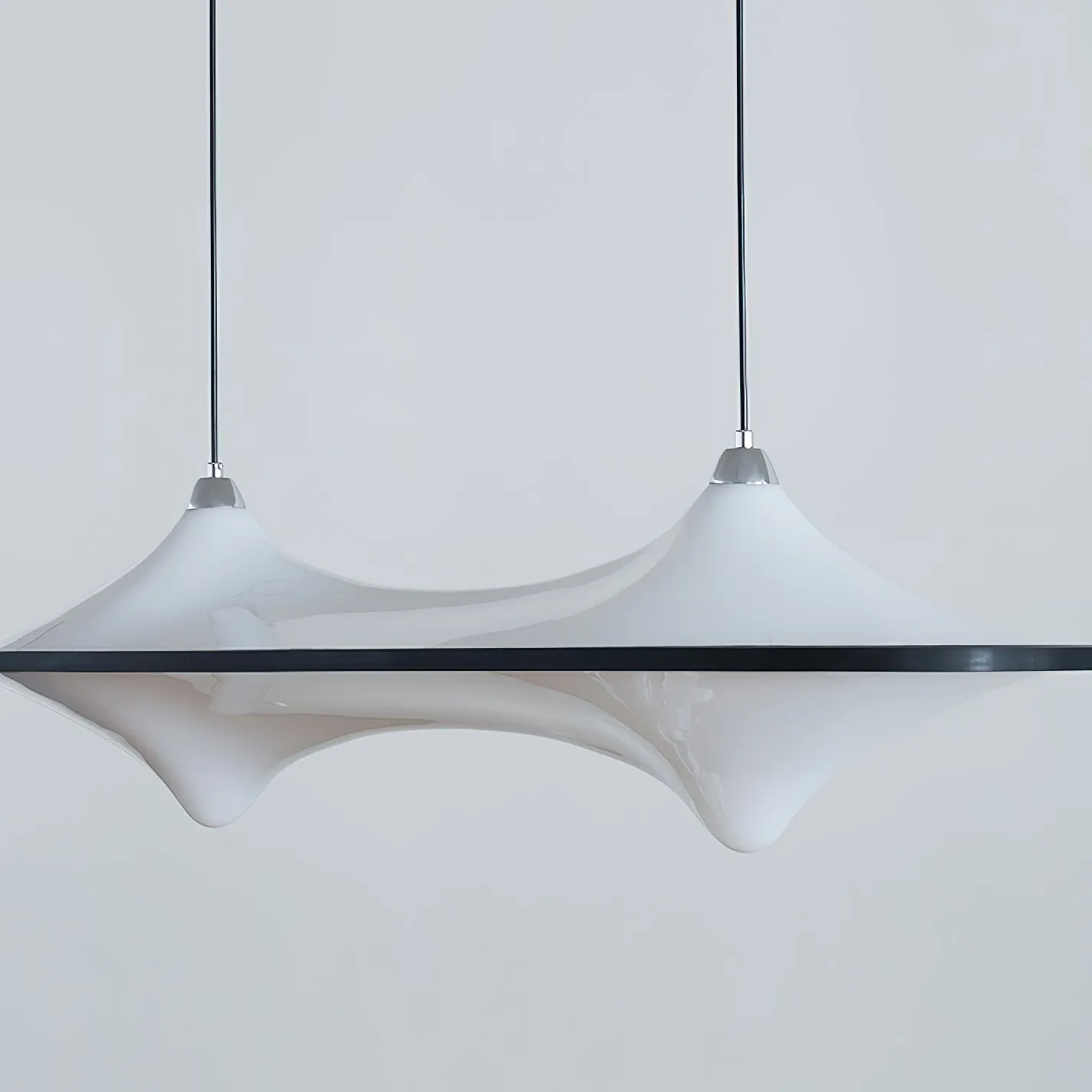 Horizontal Foggy Saucer Pendant Lamp