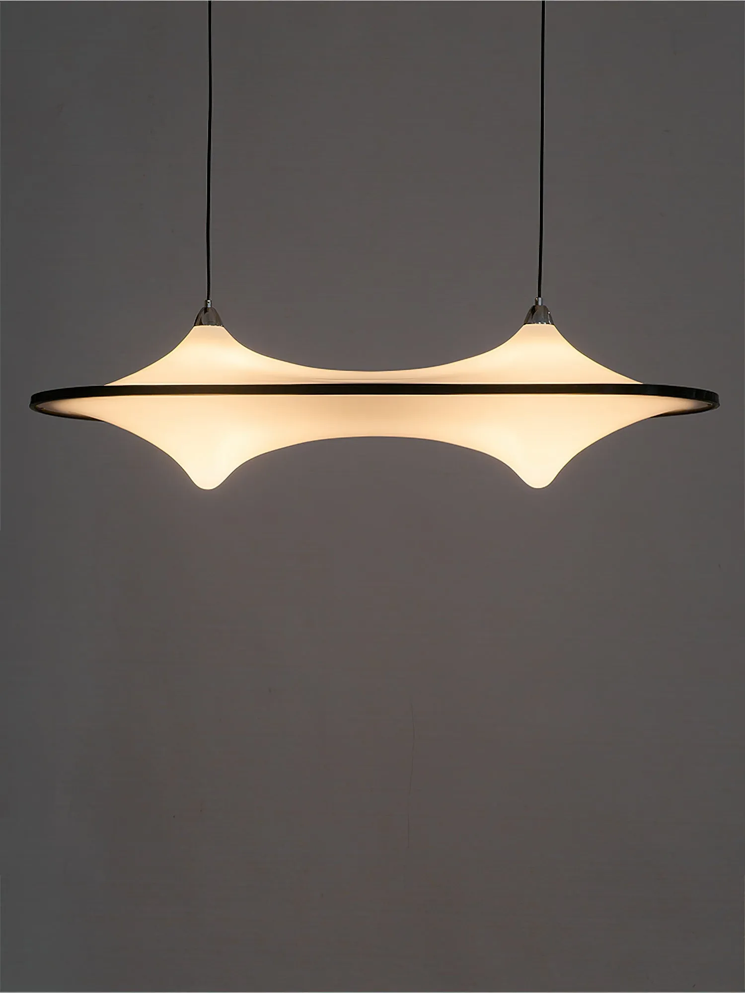 Horizontal Foggy Saucer Pendant Lamp