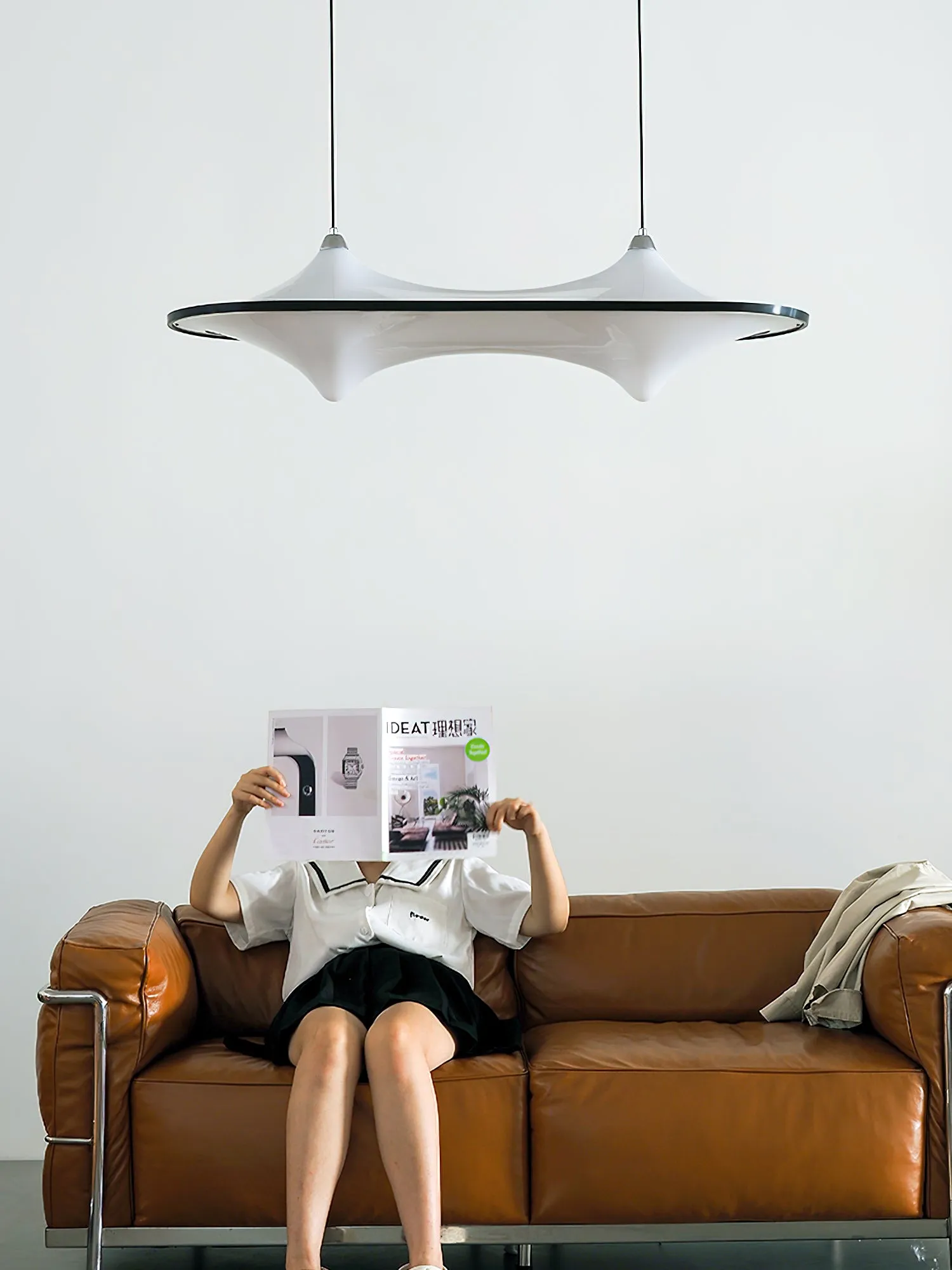 Horizontal Foggy Saucer Pendant Lamp