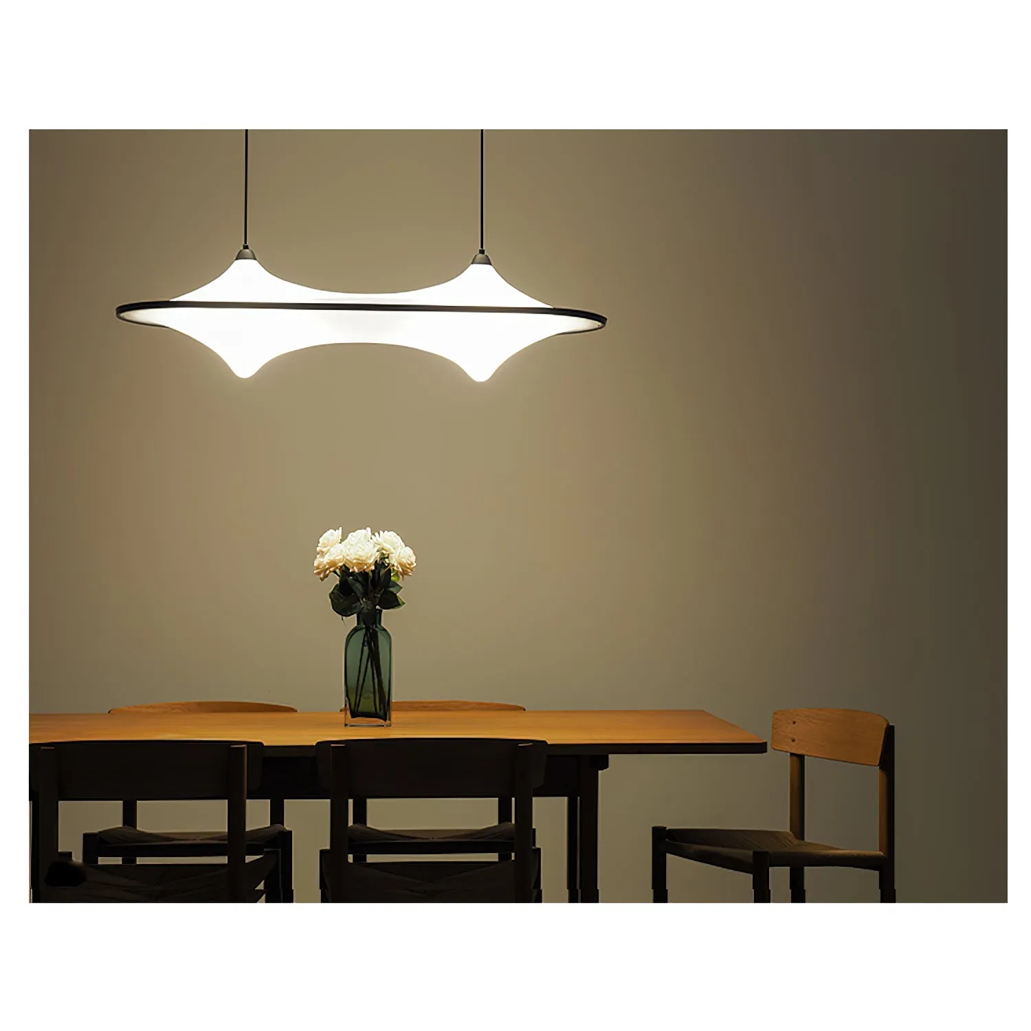 Horizontal Foggy Saucer Pendant Lamp