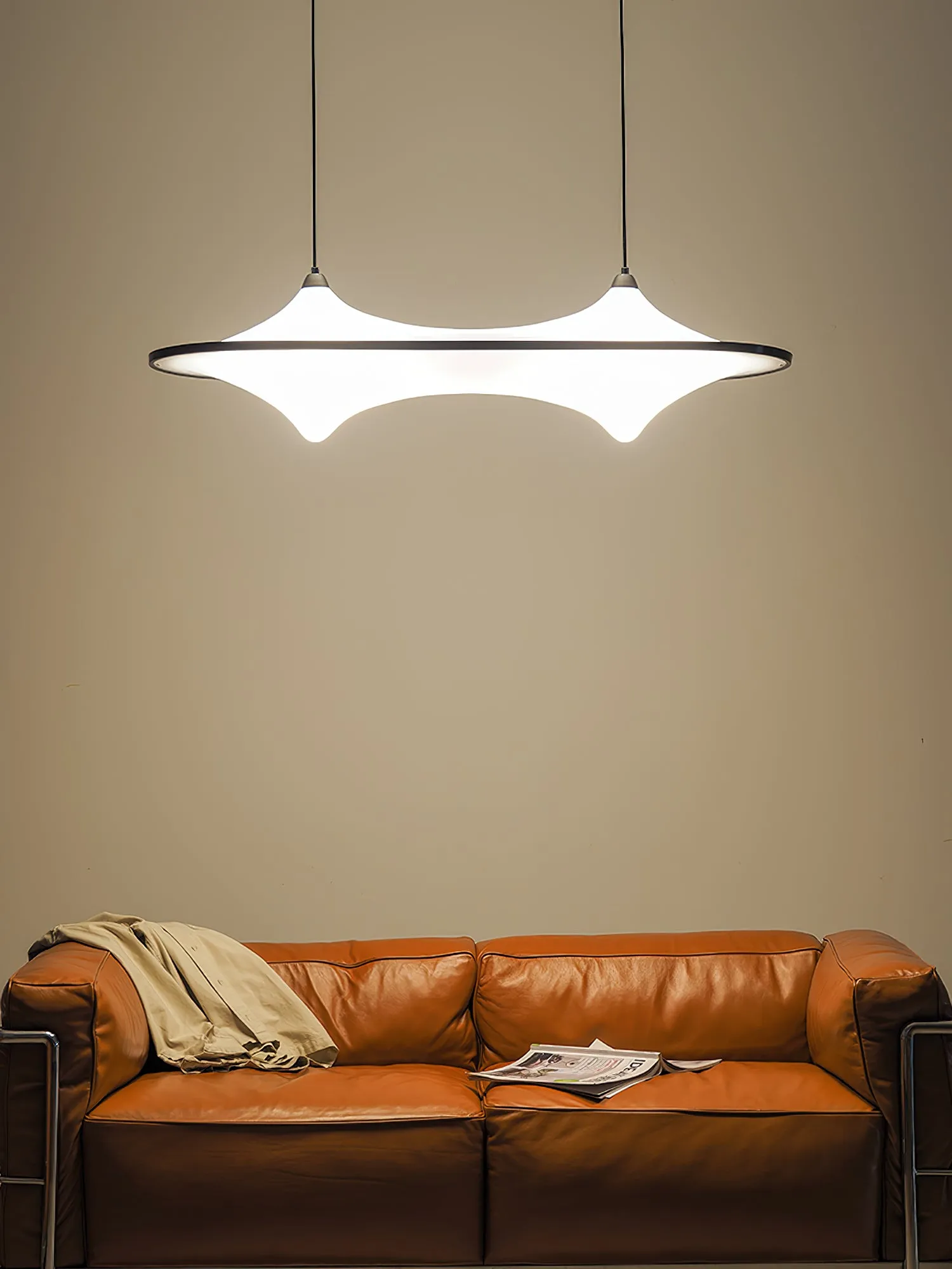 Horizontal Foggy Saucer Pendant Lamp