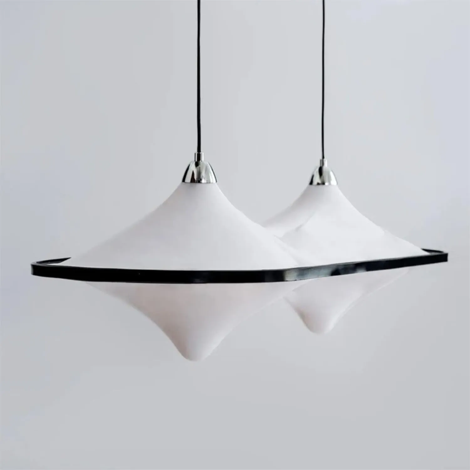 Horizontal Foggy Saucer Pendant Lamp