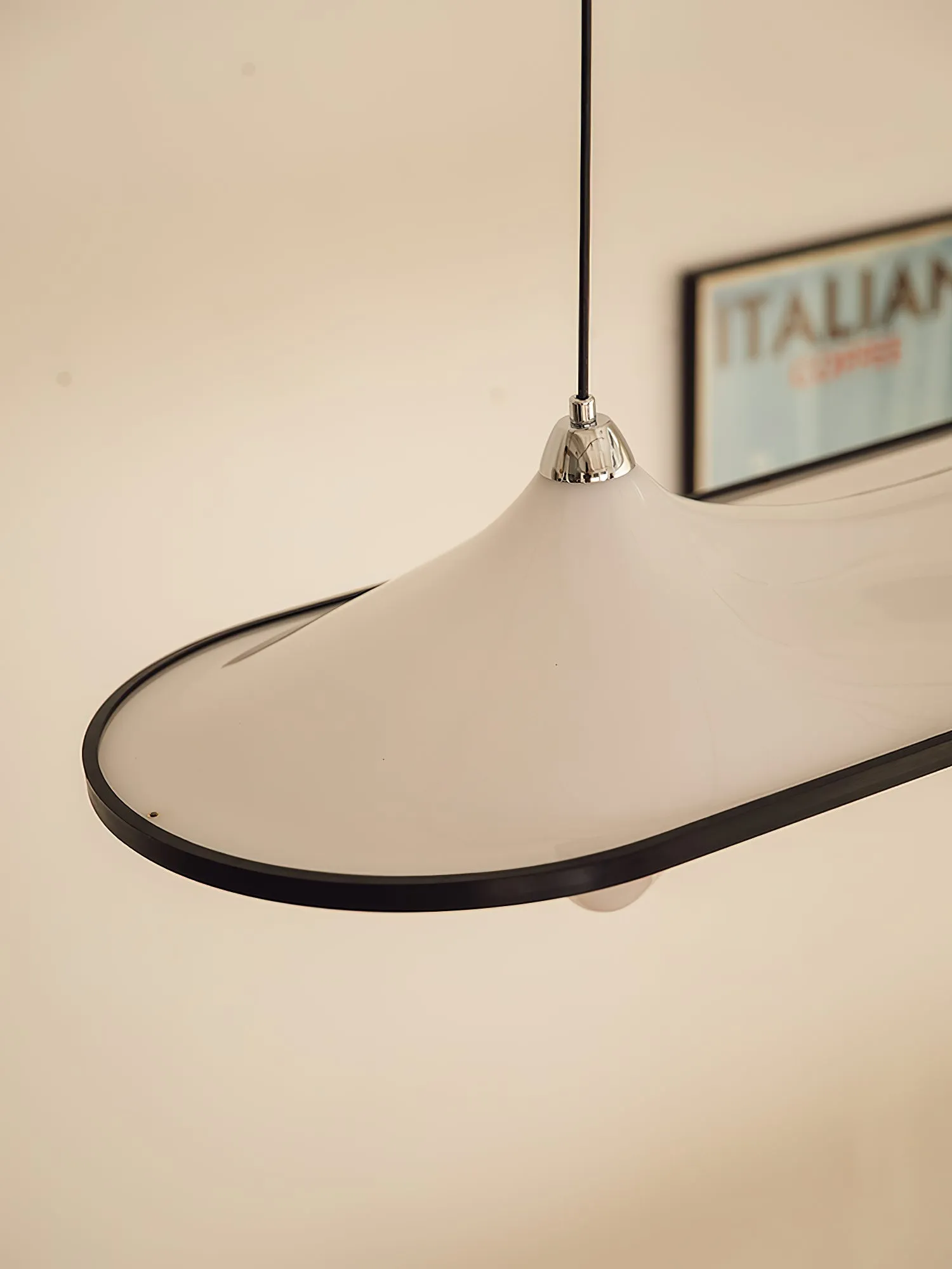 Horizontal Foggy Saucer Pendant Lamp