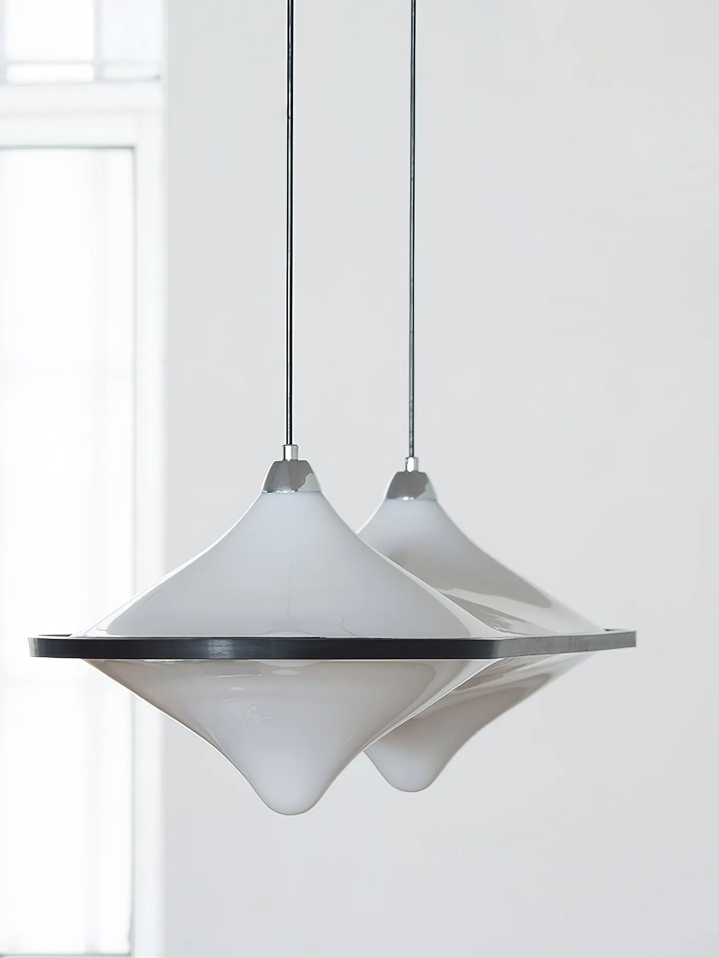 Horizontal Foggy Saucer Pendant Lamp