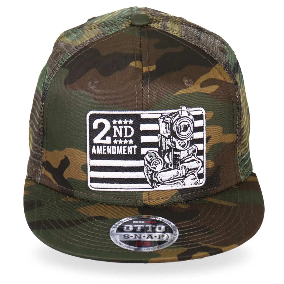 Hot Leathers GSH2001 2nd Amendment Snap Back Camo Hat