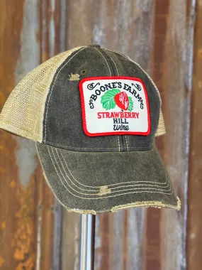 House party STRAWBERRY Version Hat -Distressed Black