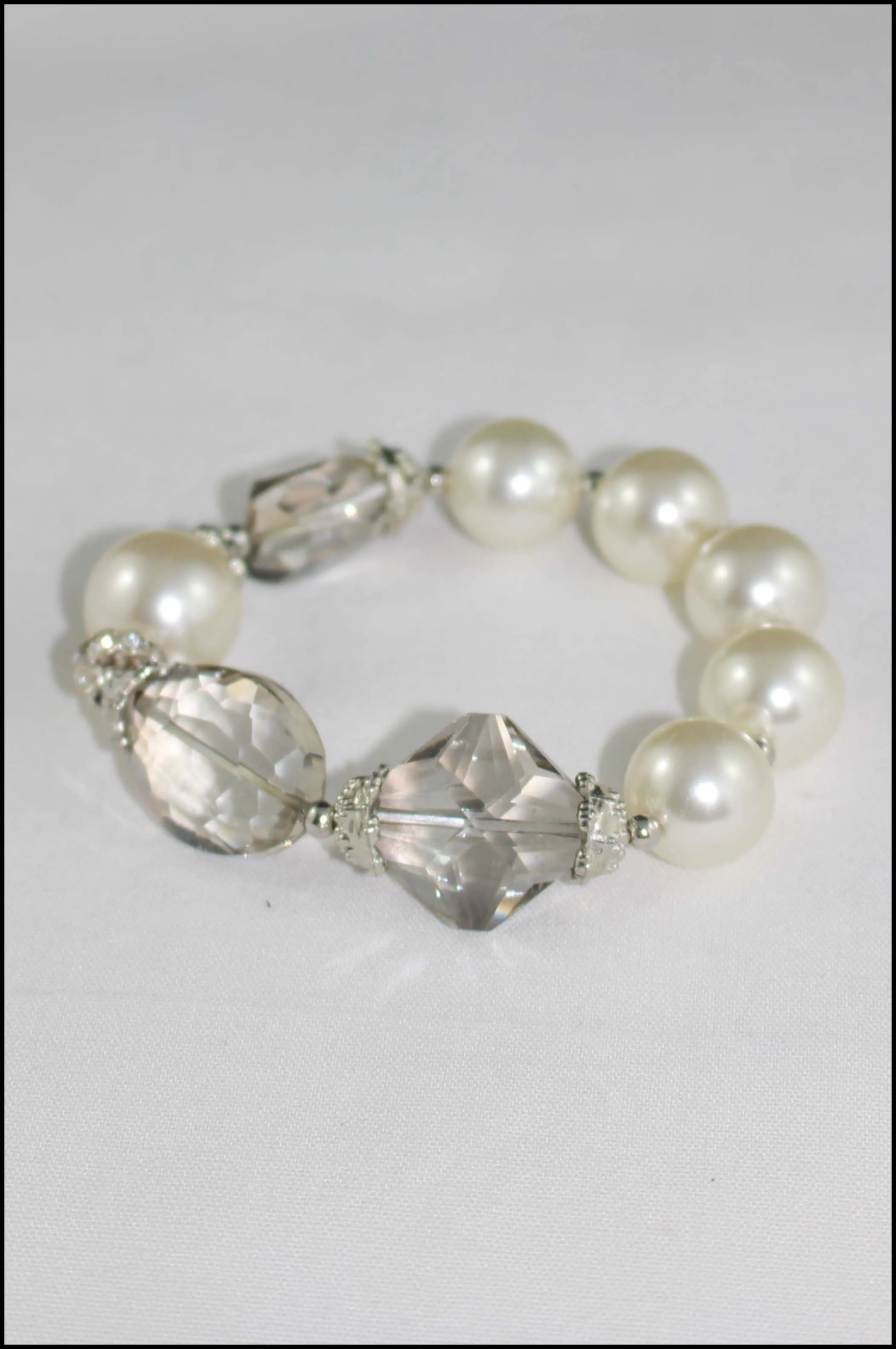 Imitation Pearl Beaded Stretch Bracelet