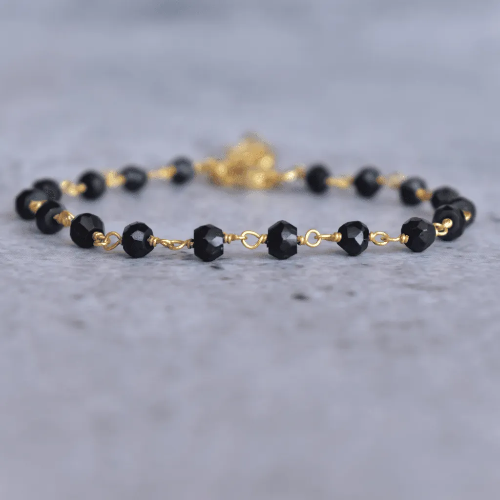 Improved Endurance - Black Onyx Rosary Bracelets