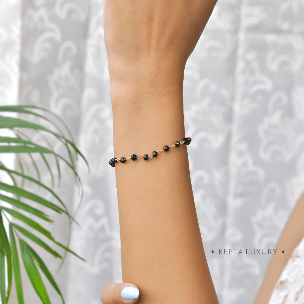 Improved Endurance - Black Onyx Rosary Bracelets